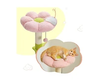 Aostirmotor 47.2" Cat Tree with Sisal-Covered Scratching Posts, Multi-Level Climbing Tower for Indoor Cats