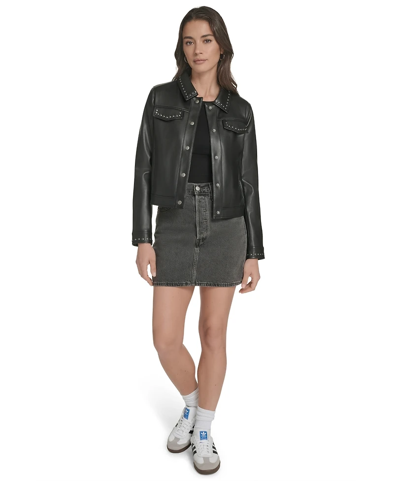 Levi's Women's Laydown Collar Studded Jacket
