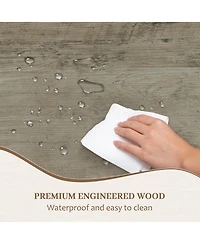 gaomon Dining Table 4-6 Person 70.8 Inch, Farmhouse Kitchen Table with Heavy Duty Metal Legs