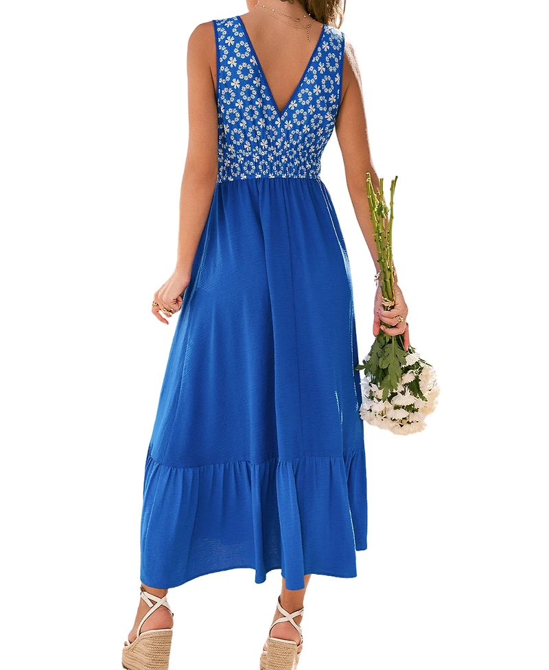 Cupshe Women's Serene Ornate Maxi Beach Dress