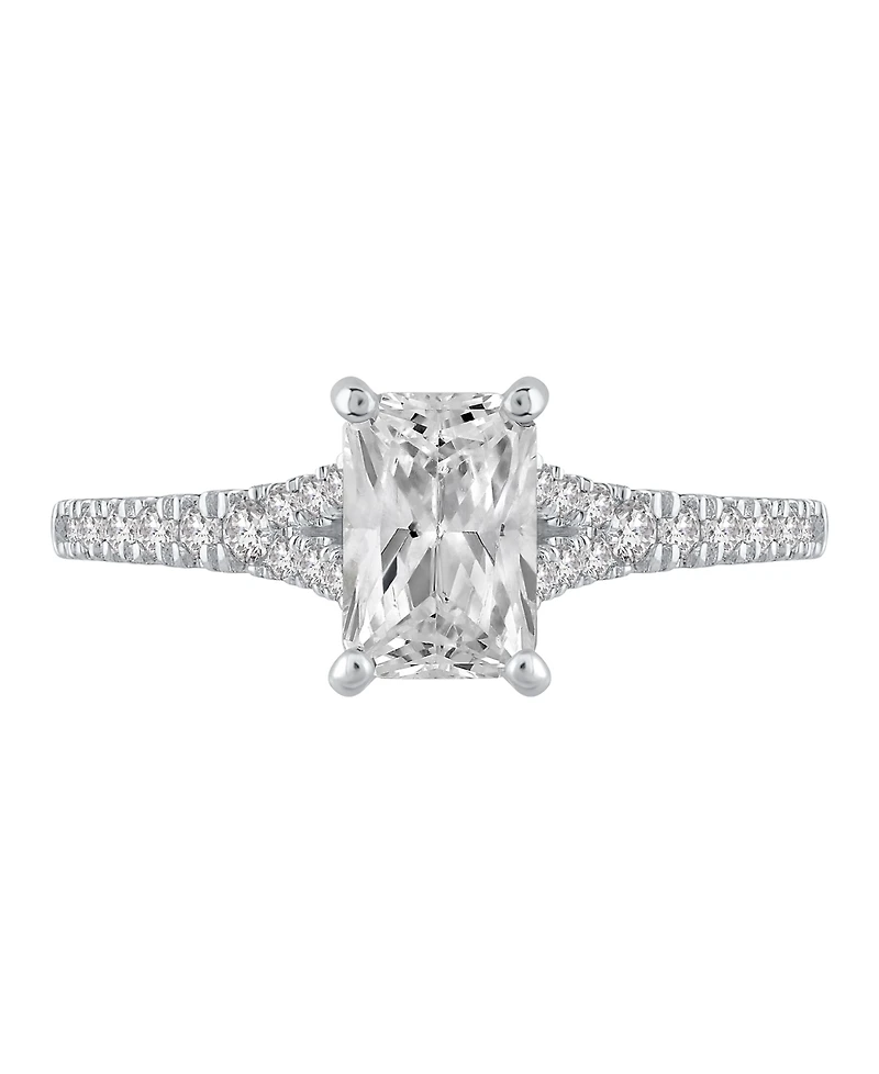 Macy's Certified Lab-Grown Diamond Engagement Ring (1-1/4 ct. t.w.) in 14k White Gold