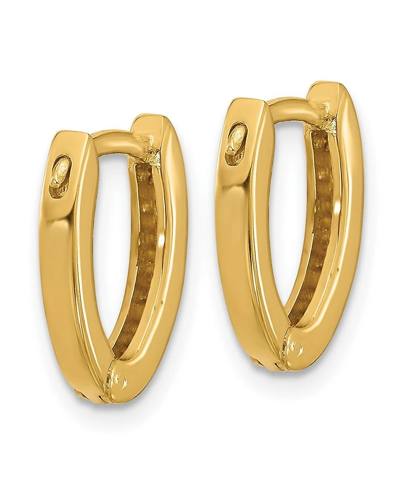 Curata Jewelry 18k Yellow or White Gold 0.16cttw Diamond Wishbone Hoop Earrings