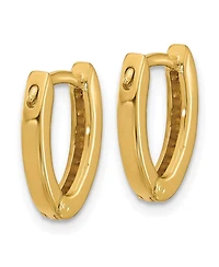 Curata Jewelry 18k Yellow or White Gold 0.16cttw Diamond Wishbone Hoop Earrings