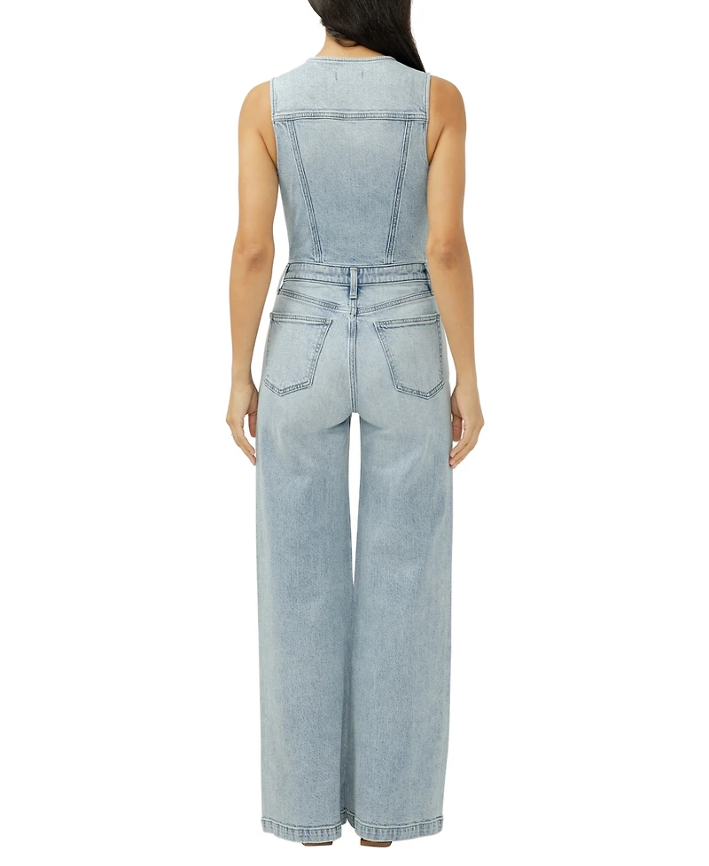 Silver Jeans Co. Women's Wide-Leg Vest Jumpsuit