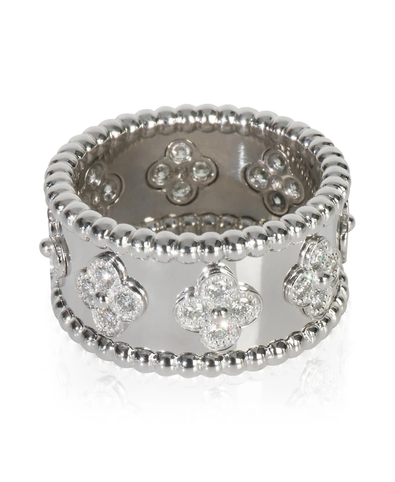 Van Cleef & Arpels Diamond Perlee Clovers Ring