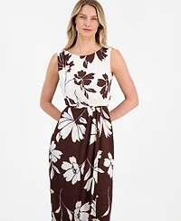 Anne Klein Women's Printed Sleeveless Midi Dress