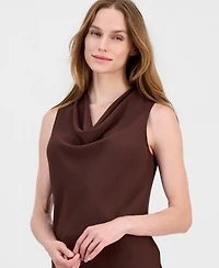 Anne Klein Petite Sleeveless Cowl Neck Blouse