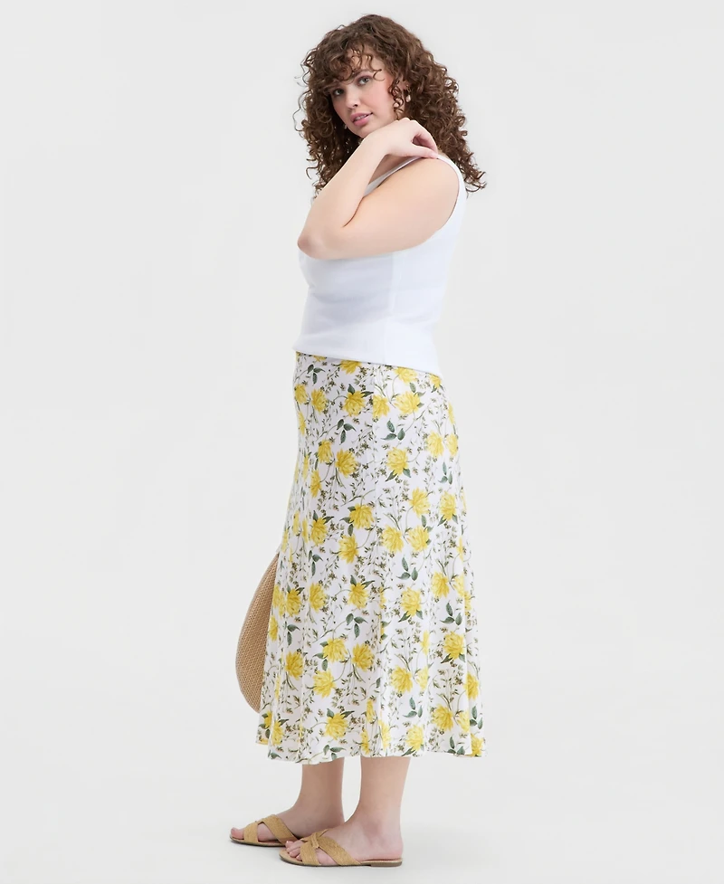 On 34th Trendy Plus Printed Slip Skirt, Macy's Exclusive