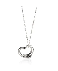 Pre-Owned Tiffany & Co Platinum Diamond Elsa Peretti Open Heart Pendant