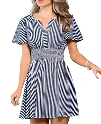 Cupshe Women's Last Summer Striped Mini Beach Dress