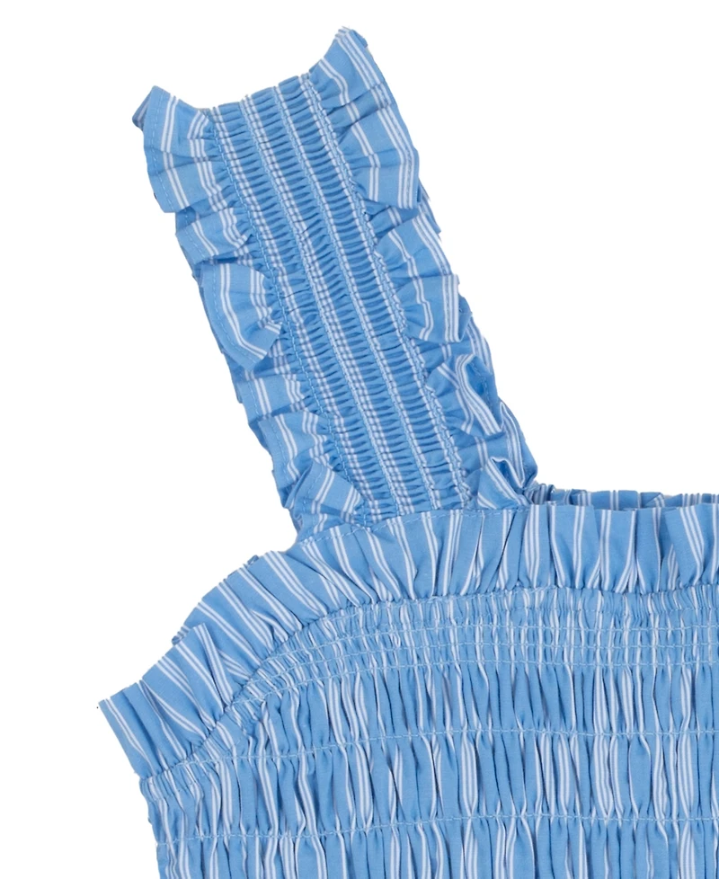 Tween Diva Girls' 7-16 Smocked Top With Ruffled Straps and Skort, 2 Piece Set