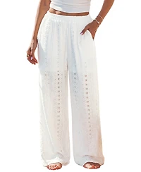 Cupshe Women's Pull-On Wide Leg Long Pants with Comfortable Fit