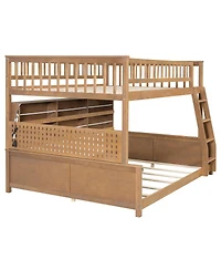 Streamdale Furniture Bunk Bed with Shelving, Lights & Pegboard