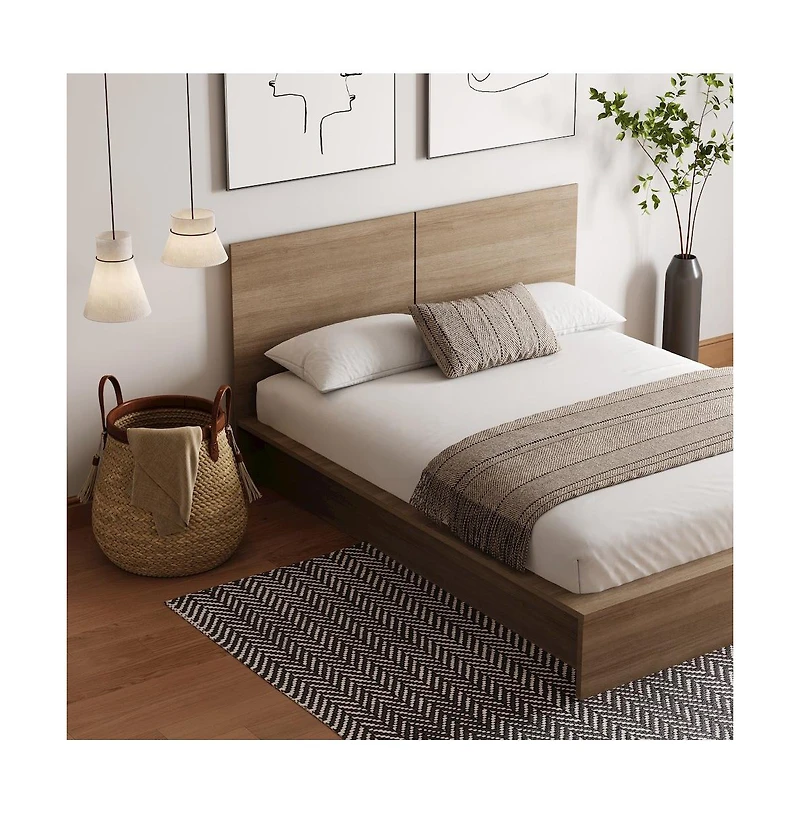 Nexera James Platform Bed with Headboad