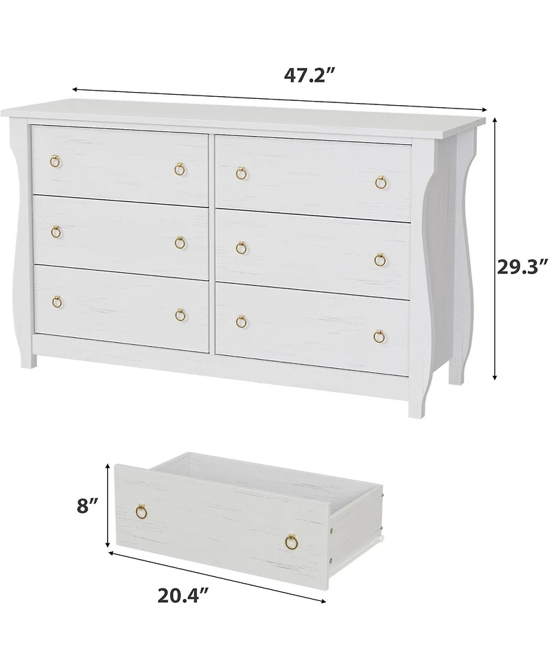 gaomon 6-Drawer Dresser