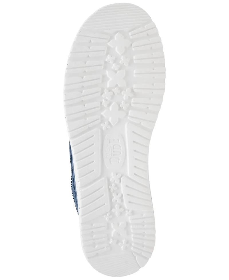 Hey Dude Men's Wally Cru Stretch Canvas Casual Moccasin Sneakers from Finish Line