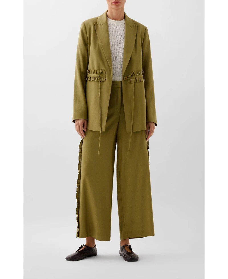 Scalpers Women's Ruffle Prep Pant