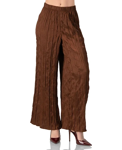 Ivonne Women's Wide-Leg Pleated Trousers
