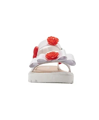 Bebe Toddler Pcu Sandal with Rubber Plastic Cherry and Rose Charm