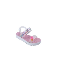 Bebe Toddler Pcu Sandal with Sprinkles and Ice Cream Charm