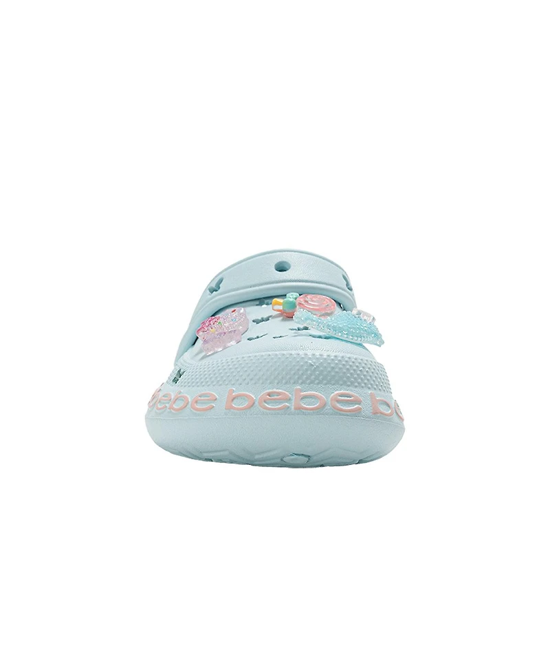 Bebe Big Girls Lighweight Eva Clogs - Slip On Comfy Shoes with Charms