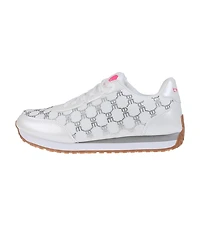 bebe Women's Sneaker with Rhinestone Mesh Upper