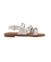 Bebe Little Girls fashion Sandals with Dome Stud Logo hw