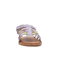 Bebe Girls Girl's Fashion Sandals – Comfy Dressy Shoes with Fruit Accents, Studs, and Hanging b Charm