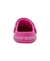 Bebe Big Girls Lighweight Eva Clogs - Slip On Comfy Shoes with Charms