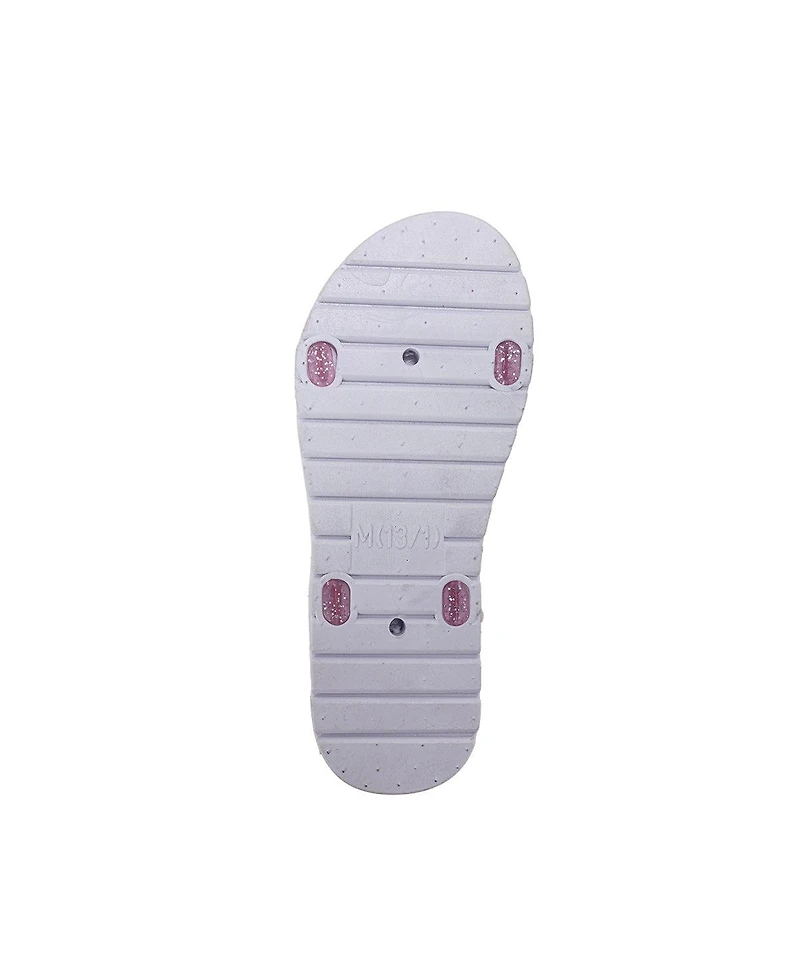 Bebe Girls Pcu sandal with Glitter Flower snd Rs