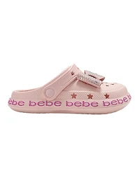 Bebe Little Girls Eve Lightweight Clogs - Slip On with Rhinestone Covered Bow