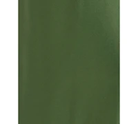 Emerald Sundae Juniors' V-Neck A-Line Satin Midi Dress