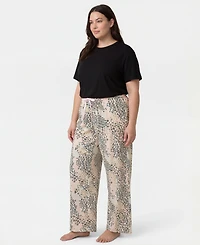 Hue Plus Cozy Canine Striped Mid-Rise Pants