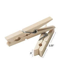 Household Essentials Classic Birchwood Clothespins, Bag of 50
