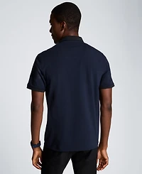 Kenneth Cole Men's Solid Button Placket Polo Shirt