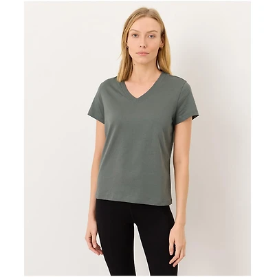 Pact Women's Organic Cotton Essential V-Neck Tee