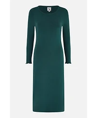 Yumi Women's Luminous Sparkle Knit Midi Sweater Dress