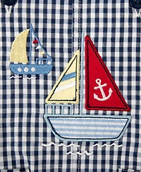 Baby Essentials Boys' Sailboat Graphic Shortalls & T-Shirt, 2-Piece Set