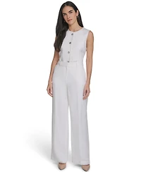 Calvin Klein Women's Wide-Leg Mid-Rise Pants