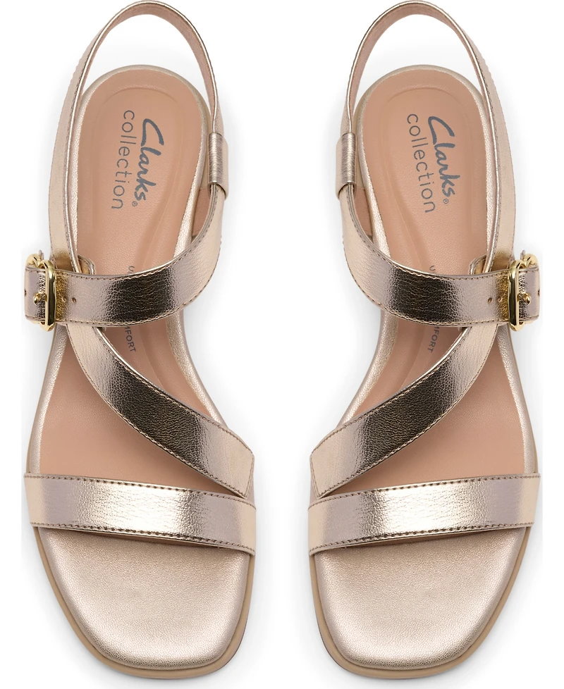 Clarks Women's Jaylan Sol Square Toe Dress Sandals