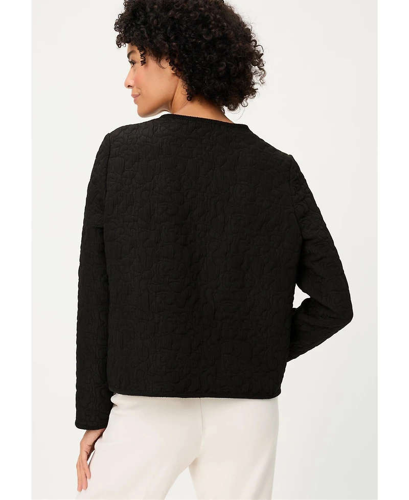 Olsen Women's Collarless Quilted Jacket