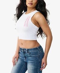 True Religion Women's Rib Racer Tank Top
