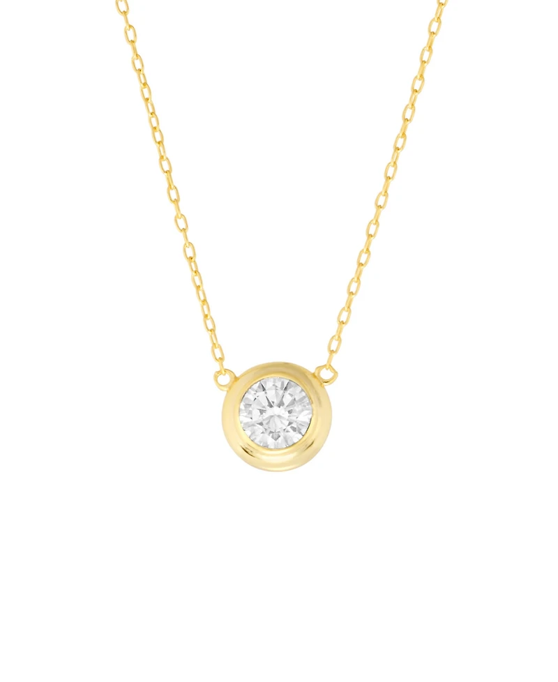 Macy's Cubic Zirconia Bezel Set Station Pendant Necklace