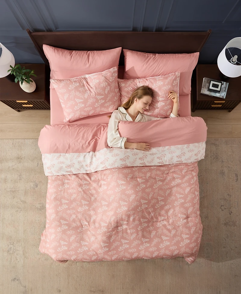 Nestl Luxury Soft Botanical Design 7-Pc. Comforter Set