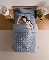 Nestl Luxury Soft Seersucker Design 5-Pc. Comforter Set, Twin/Twin Xl