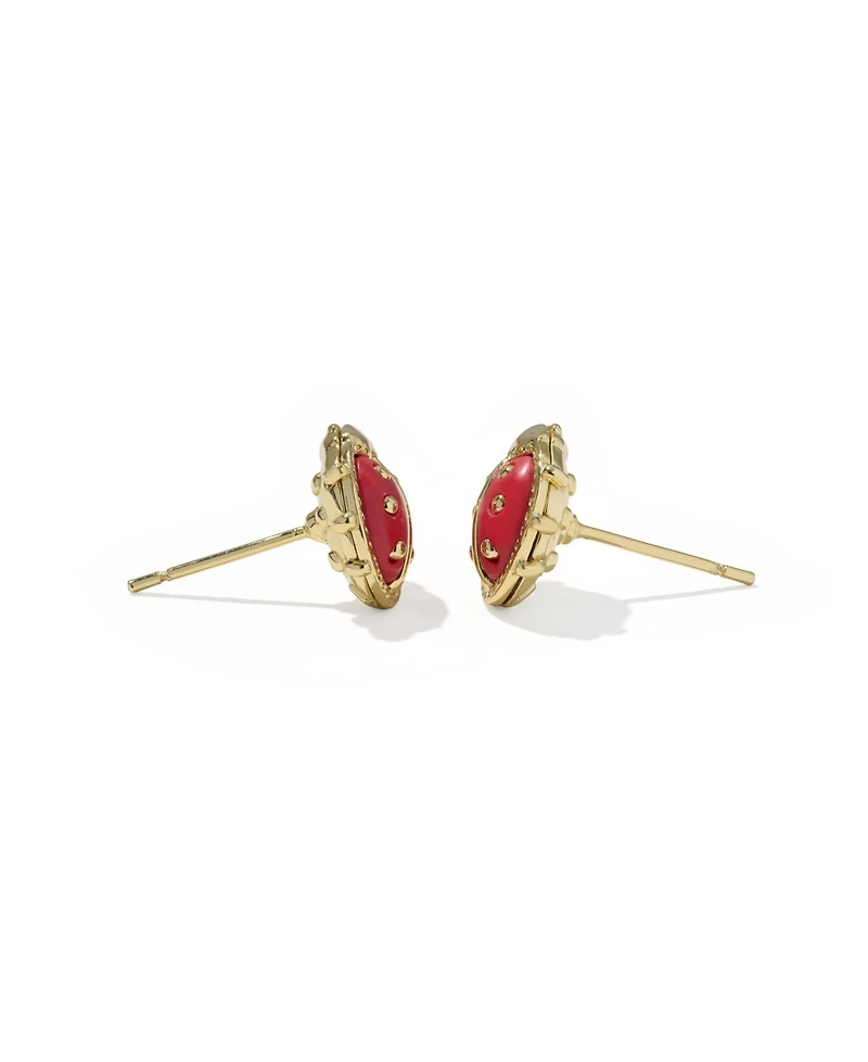 Kendra Scott 14k Gold Over Brass Lady Bug Stud Earrings