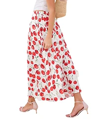 Cupshe Women's Garnish Cherry Midi Skirt