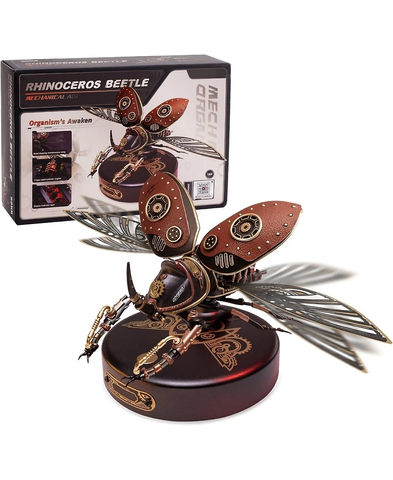 Robotime Mechanical Rhinoceros Beetle 3D Metal Puzzle Diy Model Kit