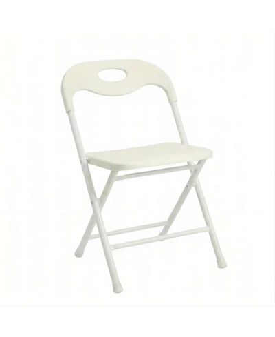 Clihome 4-Pack Stainless Steel Folding Chairs - Heavy-Duty 800lb Capacity, Stackable & Waterproof