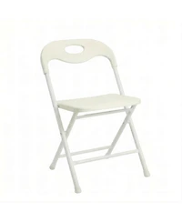 Clihome 4-Pack Stainless Steel Folding Chairs - Heavy-Duty 800lb Capacity, Stackable & Waterproof